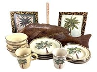 Palm tree assorted dishes from Home Trends.  Palm