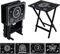 Sintuff Gothic Tv Trays Tables Set Of 4