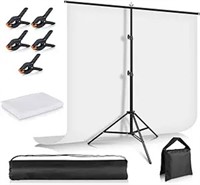 White Screen Backdrop With Stand 5'x6'