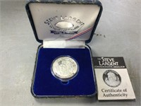 STEVE LARGENT 1 TROY OZ. SILVER COIN IN CASE