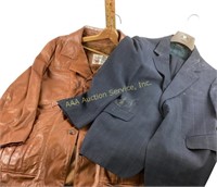 Men's  suits, men's leather coat, wool plaid