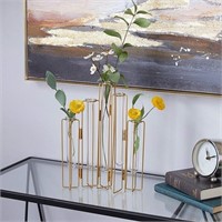 Gold Metal Contemporary Vase 12 X 10 3 Yellow