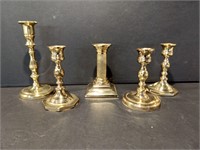 5 Baldwin Brass Candlestick Holders