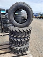 (4) 10-16.5 Skid Steer Tires