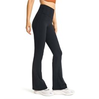 XL  Sz XL High Waist Flare Yoga Pants - Tummy Cont