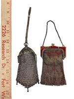 Chainmail mesh mini bag, purse, coin purse (set