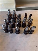 Avon cologne bottle, chess pieces