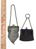 Chainmail mesh mini bag, purse, coin purse (set