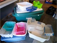 Totes, Storage containers, bins-some with lids