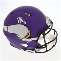 Autographed Justin Jefferson Vikings Helmet