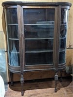 Wooden Bow Front China Cabinet