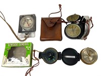 4 Vintage Compasses