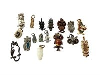 Owl charms costume jewelry