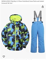 2-Piece Colorblock Snow Pants and Jacket