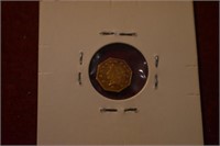 1864 1/2 dollar Cal. Token. (we tested, 18k gold)