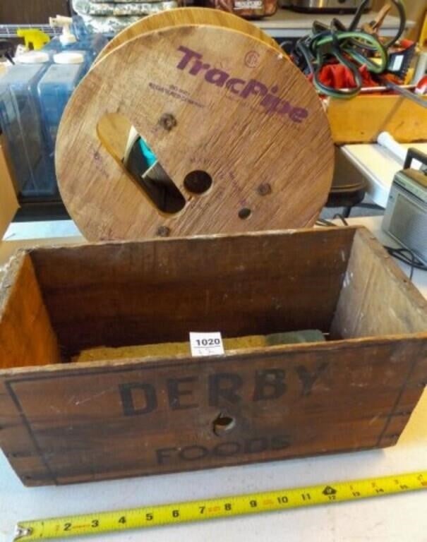 Wood Derby Foods Box, Tracpipe Sood Spool