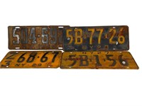 1920’s N.Y. License Plates
