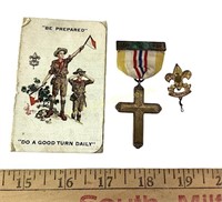 Boy Scouts pendant, pin, 1929 registration