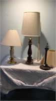 Lot of Three Table Lamps