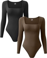 Oqq Women's 2 Piece Bodysuits Sexy Ribbed One Piec