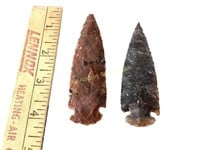 (2) arrowheads. Length of longer 3-3/8 inches