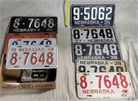 APPROX 16 1935-1949 NEBRASKA LICENSE PLATES