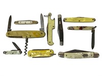 9 Vintage Pocket Knives