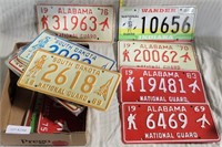APPROX 12 NATIONAL GUARD LICENSE PLATES