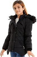 Farvalue Girls' Winter Coats Fur Hooded Warm