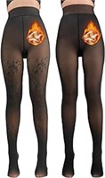 2 Pack Fleece Lined Tights For Women - Winter Fake