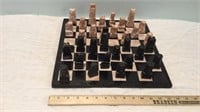 Marble Chess Set 14" by 14”, excellent condition