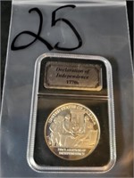 DECLARATION OF INDEPENDENCE 1770S COMM SILVER 1OZ