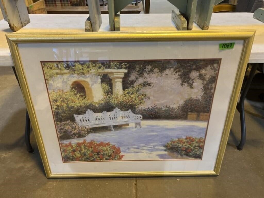 Large serene picture with frame