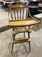 Vintage wooden high chair