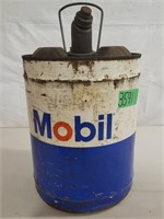 VTG MOBIL OIL 5 GALLON CAN