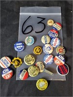 COLLECTION OF VARIOUS CAMPAIGN BUTTONS
