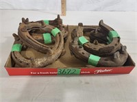 6 PAIR OF VINTAGE HORSESHOES