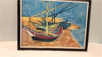 Boats at Saintes Marie’s Print Van Gogh