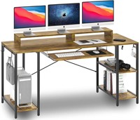 55-inch Computer Desk with Keyboard Tray