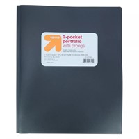 2 Pocket Plastic Folder With Prongs - Up & Up