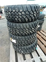 (4) Firemax 33X12.50R20 Mud Truck Tires