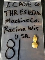 I. CASE CO. THRESHING MACHINE ADVERTISING PIN
