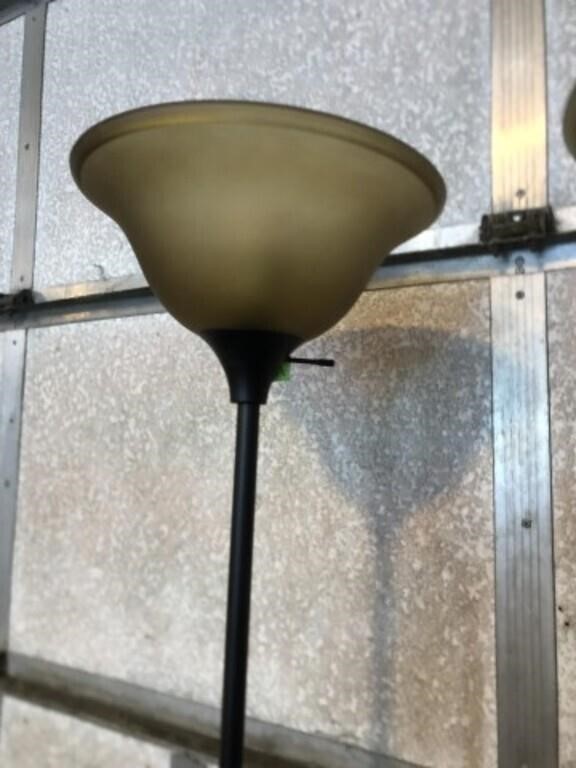 standing floor lamp with glass bulb covers