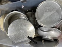 Group of aluminum pans