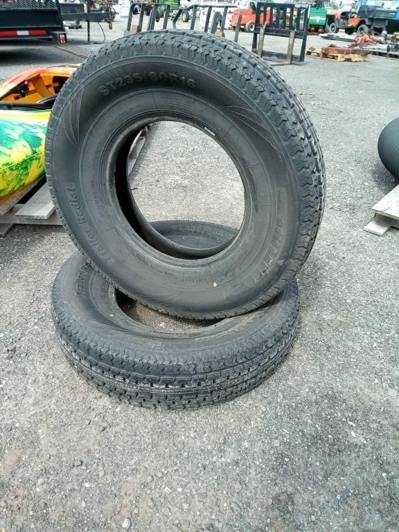 (2) ST 235/80R16 Utility Trailer Tires