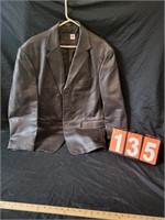 STAFFORD EXECUTIVE SIZE XL BROWN LEATHER JACKET