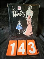 VINTAGE 1962 BARBIE CASE WITH DOLL & CLOTHES