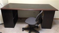 Handcrafted Desk w/cubicles ends + chair