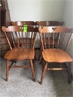 Set of 5 Wooden Chairs