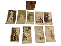(9) tobacco cards Duke’s & (1) Hess - actresses &